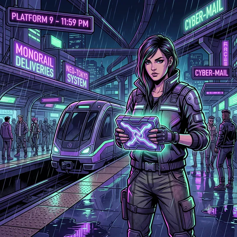 Retro Cyberpunk Neon Vector Graphics