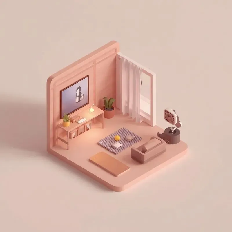 Isometric Smart Home Iot 3D Icons
