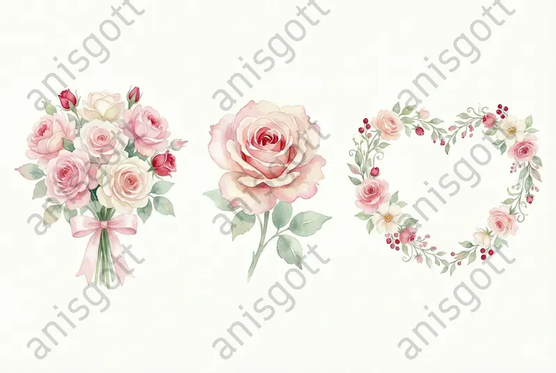 Coquette Strawberries Cream Clipart Sets