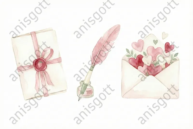 Coquette Strawberries Cream Clipart Sets