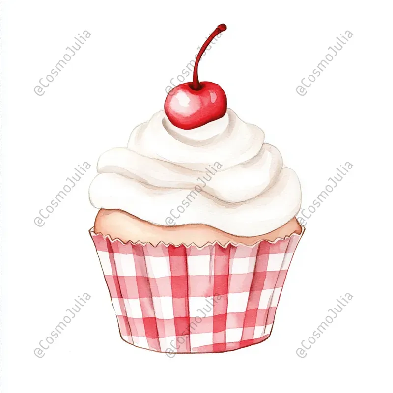 Cherry Nursery Watercolor Clipart