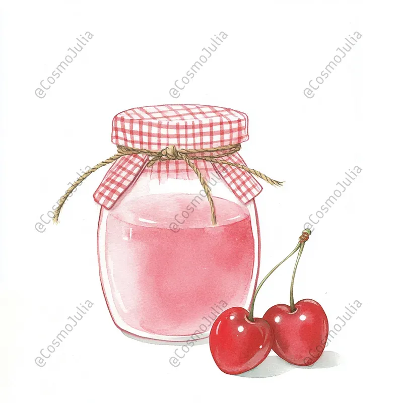 Cherry Nursery Watercolor Clipart