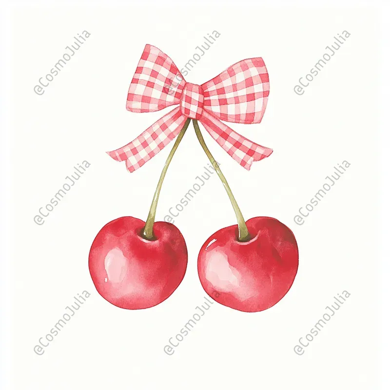 Cherry Nursery Watercolor Clipart