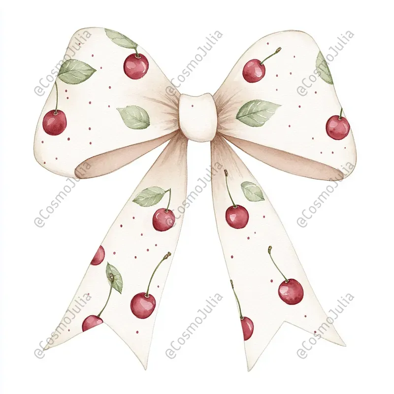 Cherry Nursery Watercolor Clipart