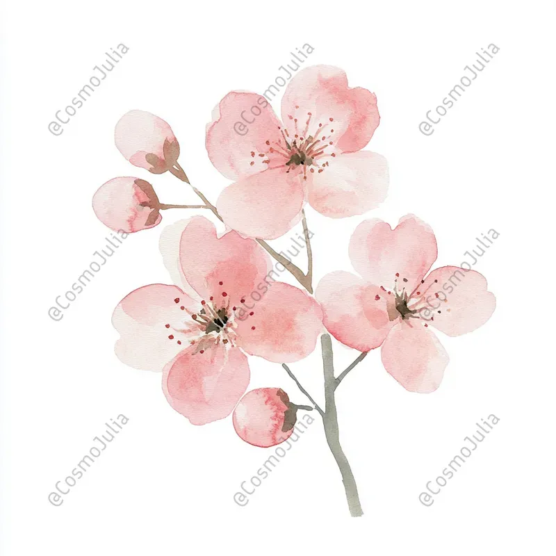 Cherry Nursery Watercolor Clipart