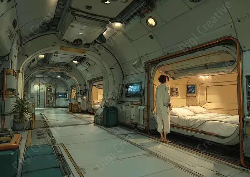 Futuristic Space Station Scifi Interiors