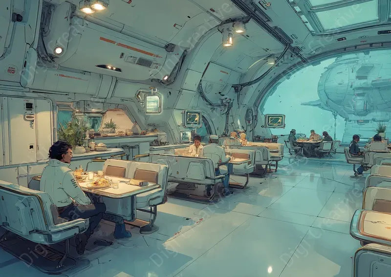Futuristic Space Station Scifi Interiors