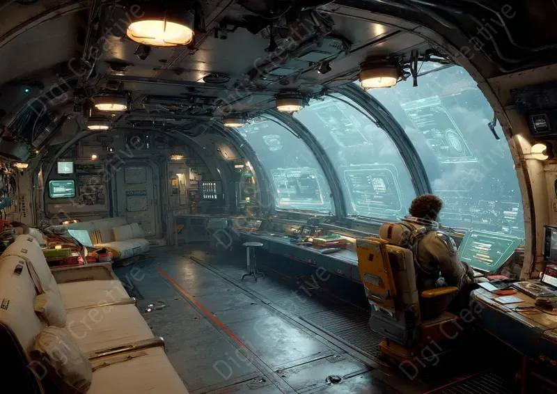 Futuristic Space Station Scifi Interiors