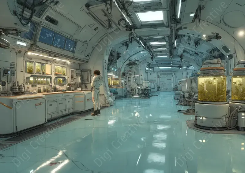 Futuristic Space Station Scifi Interiors
