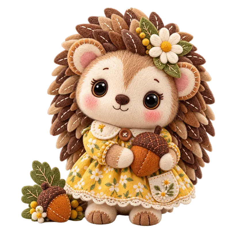 Cute Stitched Doll Baby Shower Cliparts