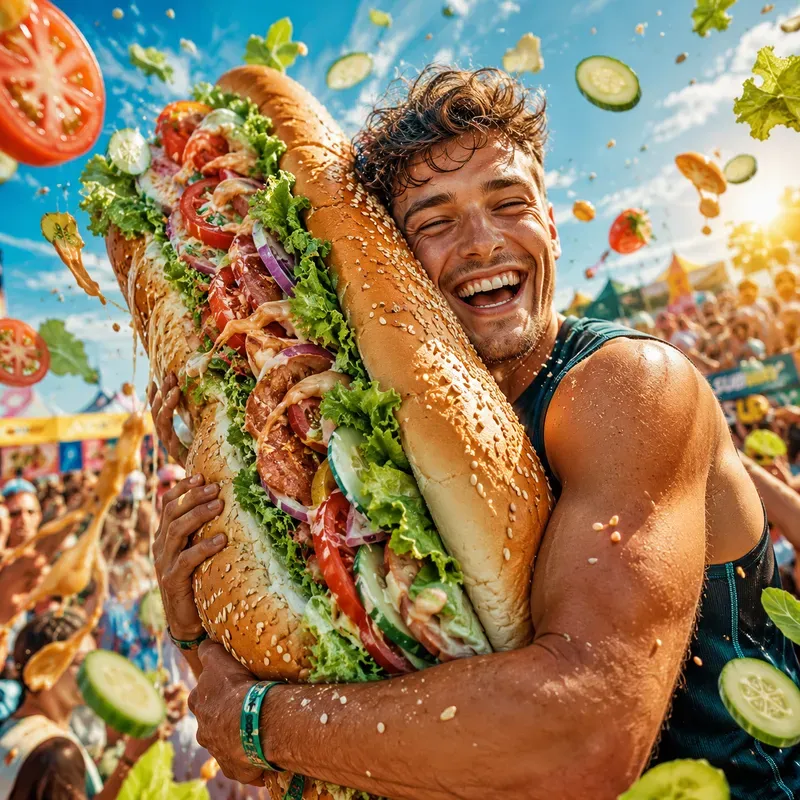 Giant Food Hug Festival Portraits