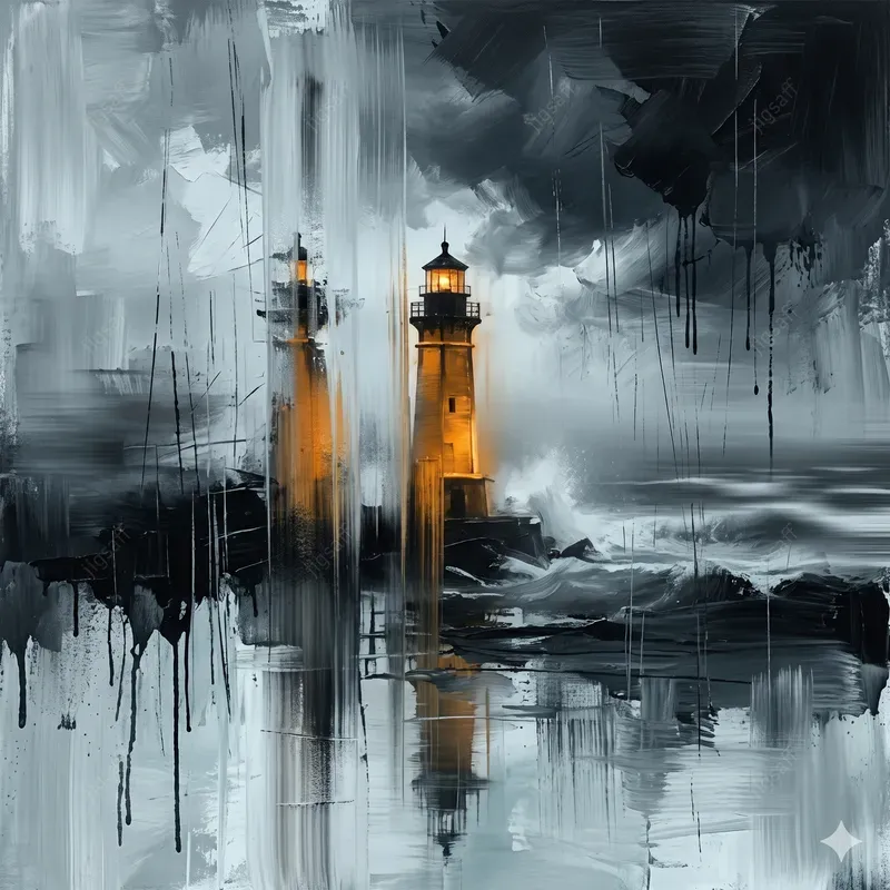 Abstract Smeared Cityscape Art