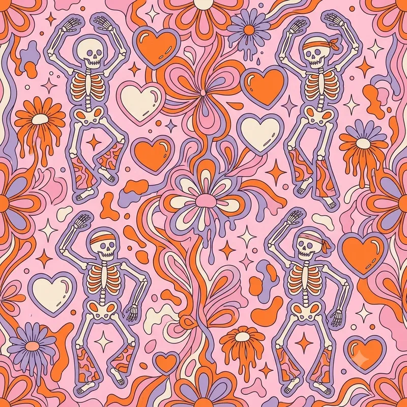 Halloween Textile Seamless Pattern Pods