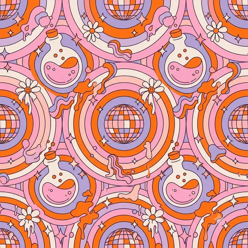 Halloween Textile Seamless Pattern Pods