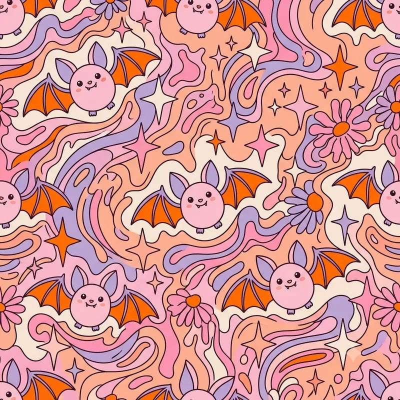 Halloween Textile Seamless Pattern Pods