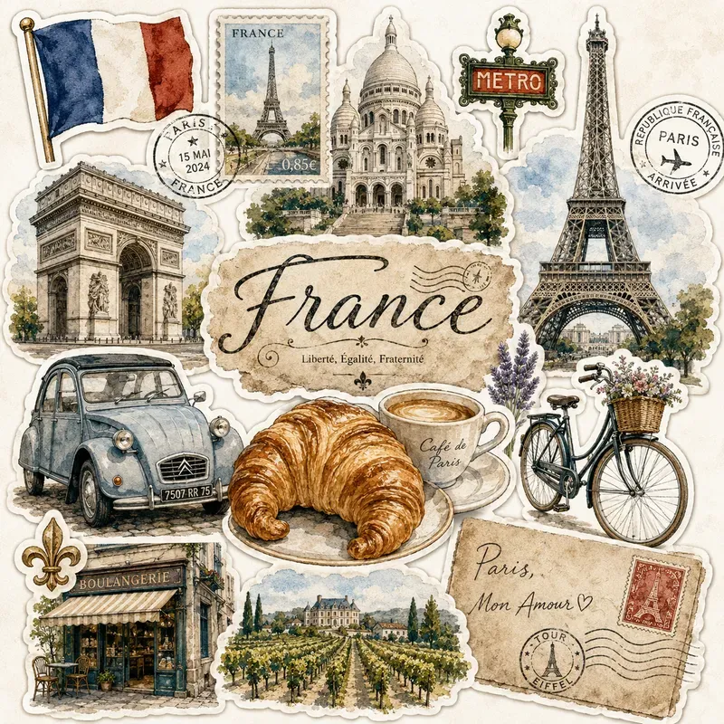Vintage Travel Stickers