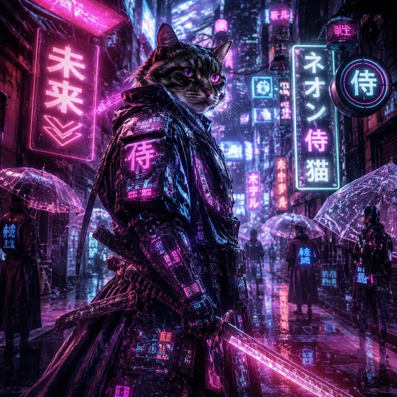 Soft Neon Scifi Portraits