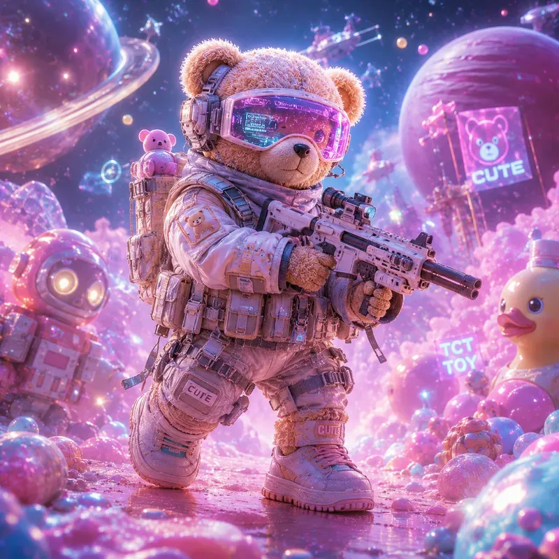 Soft Neon Scifi Portraits