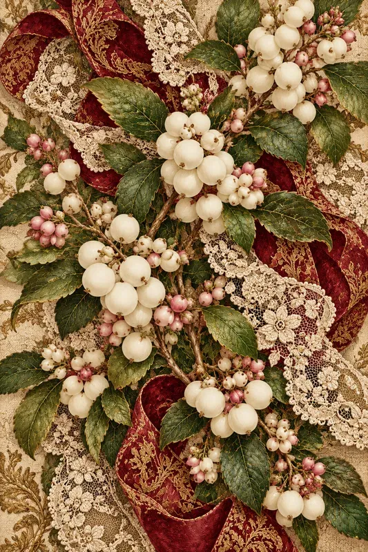 Christmas Floral Gift Wrap Paper Pods