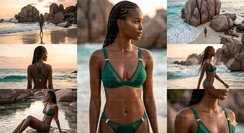 Beach Sunset Swimwear Editorials