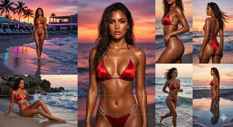Beach Sunset Swimwear Editorials
