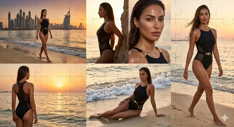 Beach Sunset Swimwear Editorials