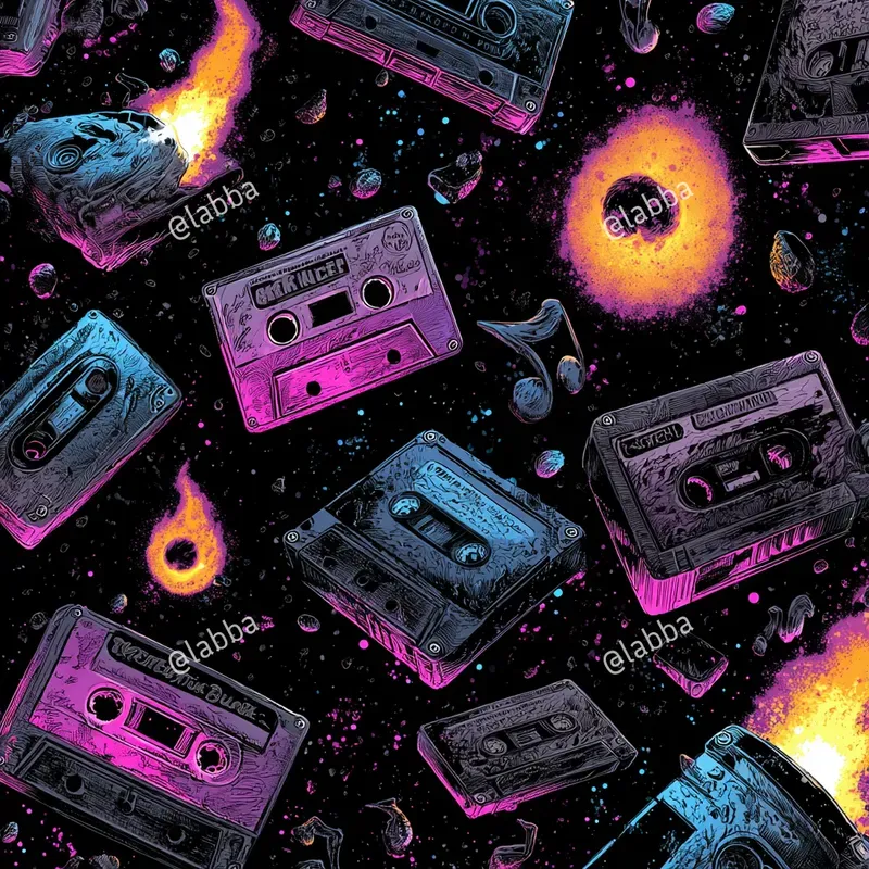 Retro Futuristic Cosmic Pulp Patterns