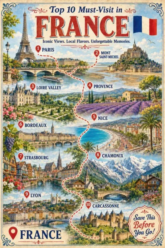 Top 10 Country Travel Destination Posters