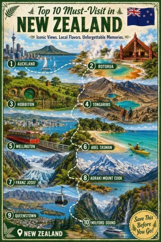 Top 10 Country Travel Destination Posters