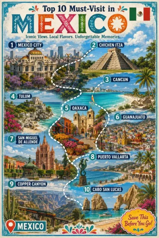 Top 10 Country Travel Destination Posters