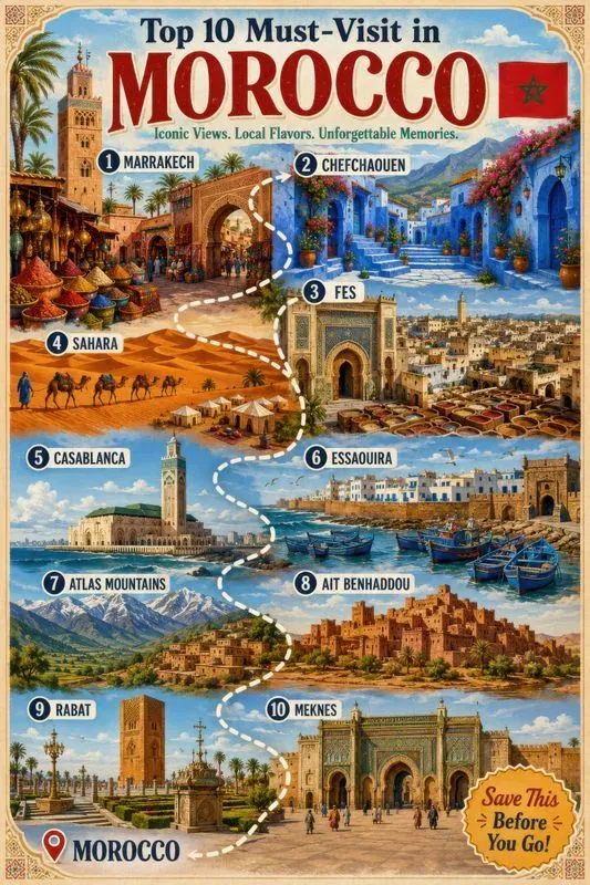 Top 10 Country Travel Destination Posters