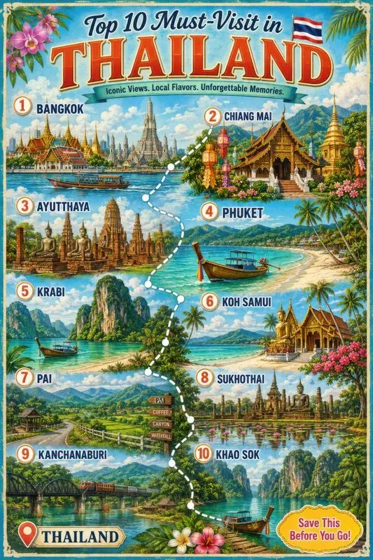 Top 10 Country Travel Destination Posters