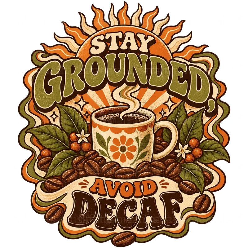 Groovy Retro Coffee Tshirt Designs