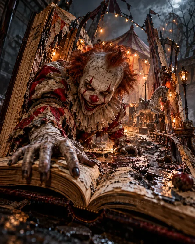 Hyperrealistic Horror Book Worlds