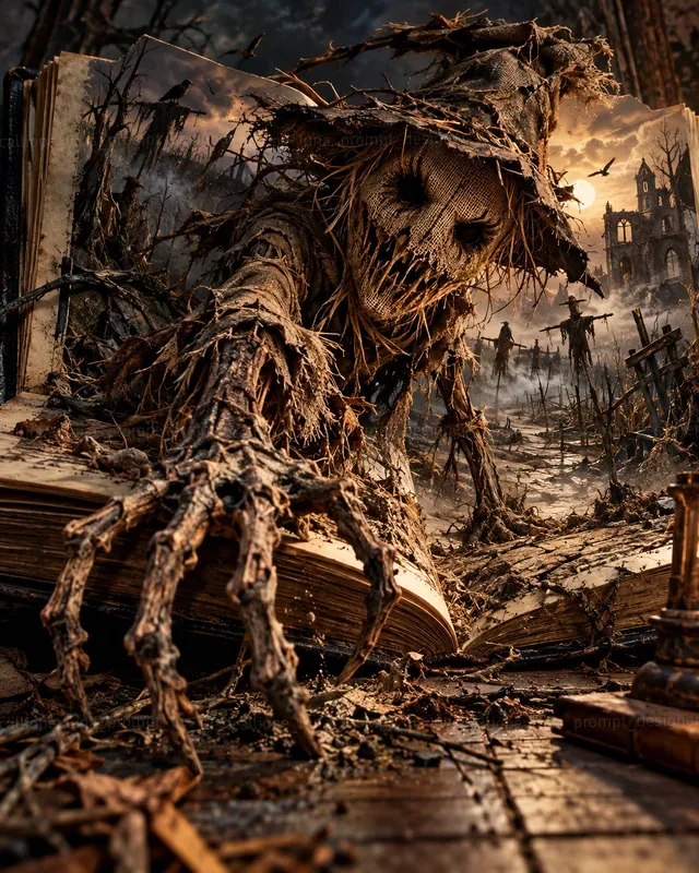 Hyperrealistic Horror Book Worlds