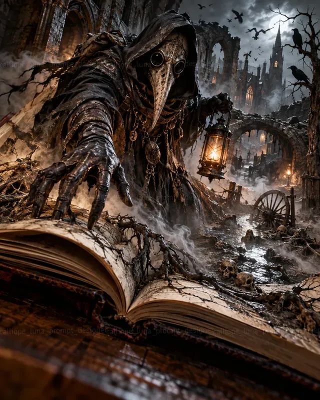 Hyperrealistic Horror Book Worlds