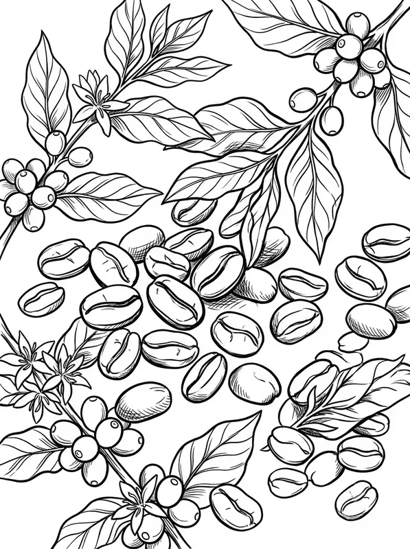 Charcoal Sketch Coloring Book Pages