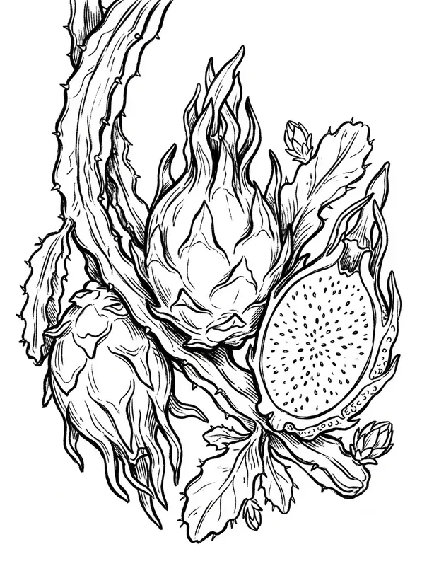 Charcoal Sketch Coloring Book Pages