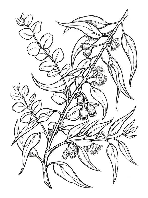 Charcoal Sketch Coloring Book Pages