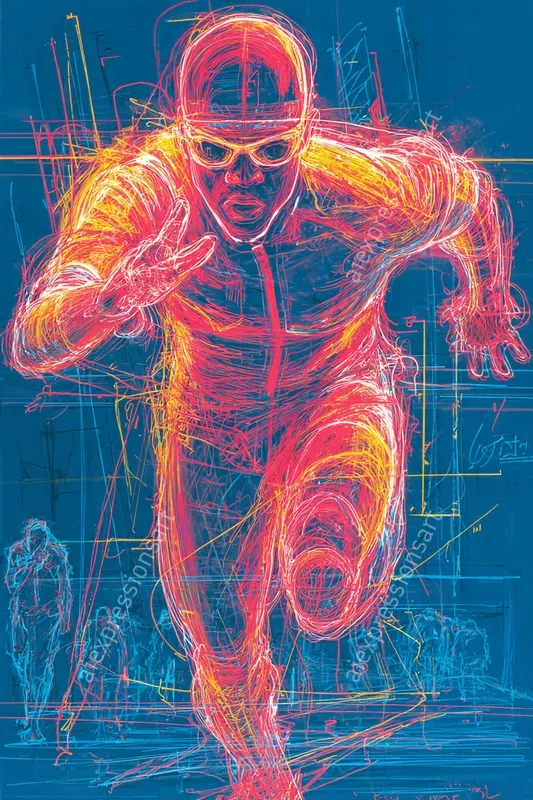 Neon Action Sports Anaglyph Motion