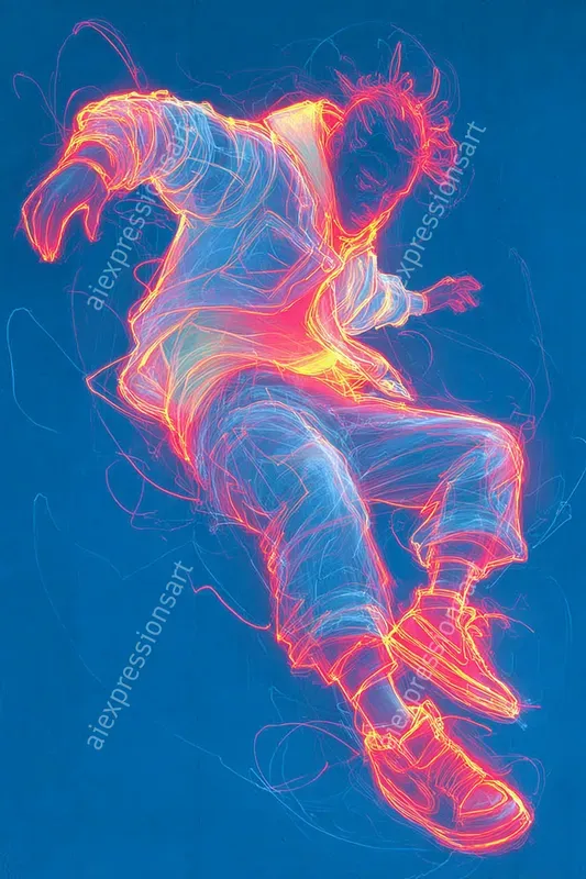 Neon Action Sports Anaglyph Motion