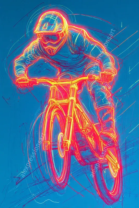 Neon Action Sports Anaglyph Motion