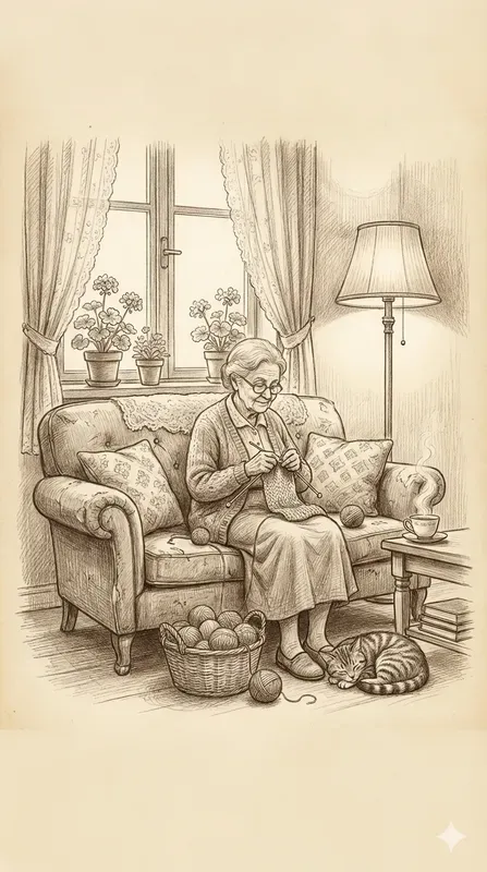 Cozy Pencil Sketch Interior Illustrations