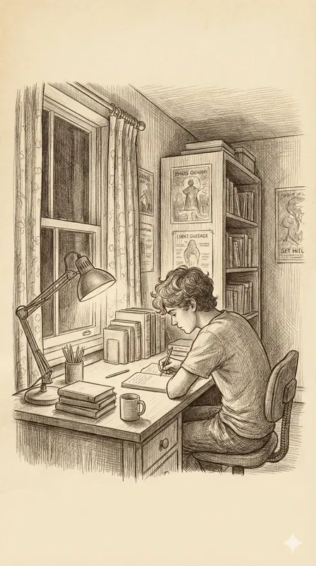 Cozy Pencil Sketch Interior Illustrations