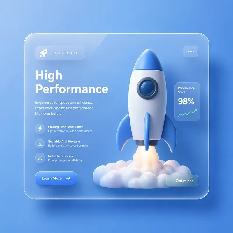 Modern 3D Saas Feature Cards Designs
