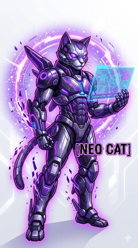 Cyber Mecha Cartoon Sticker Templates