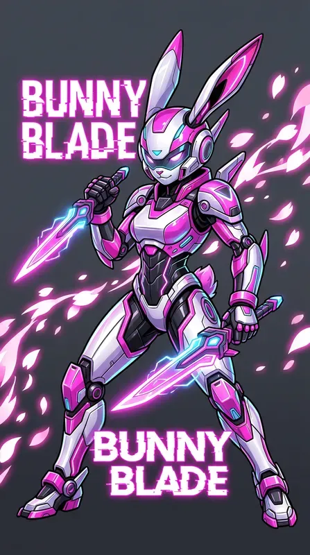 Cyber Mecha Cartoon Sticker Templates
