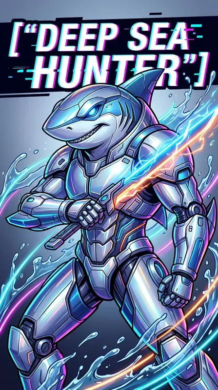 Cyber Mecha Cartoon Sticker Templates