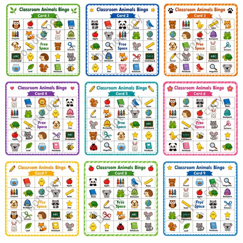 Printable Bingo Card Sets Any Theme