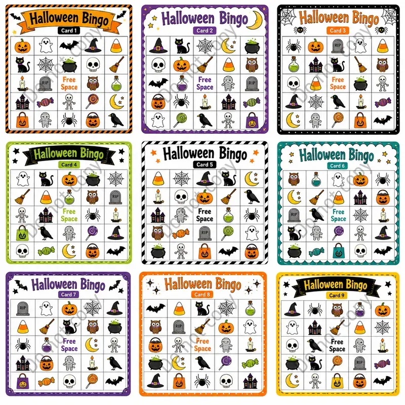Printable Bingo Card Sets Any Theme